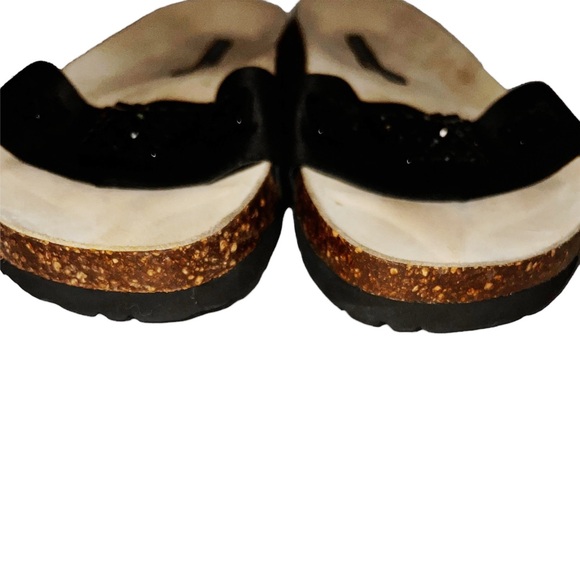 Marc by Marc Jacobs Black Satin and Leather Jeweled Slides - Picture 4 of 9